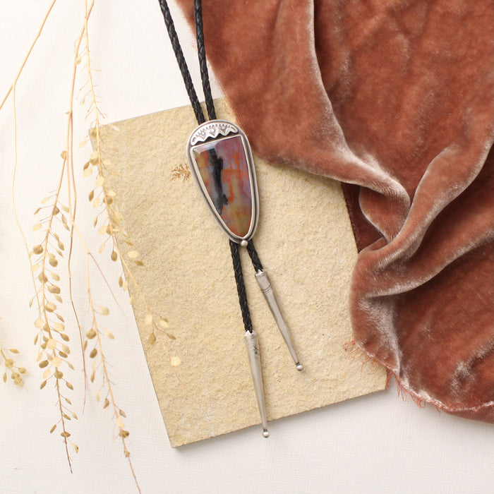 Petrified Wood Bolo Tie