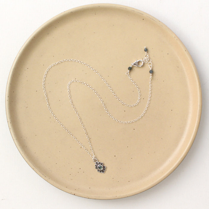Bi-Color Sapphire Flower Necklace