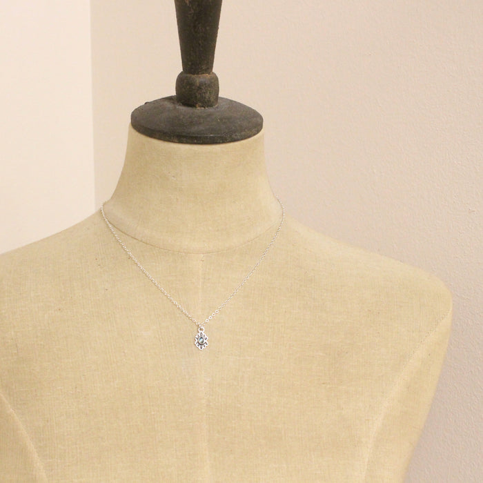 Bi-Color Sapphire Flower Necklace
