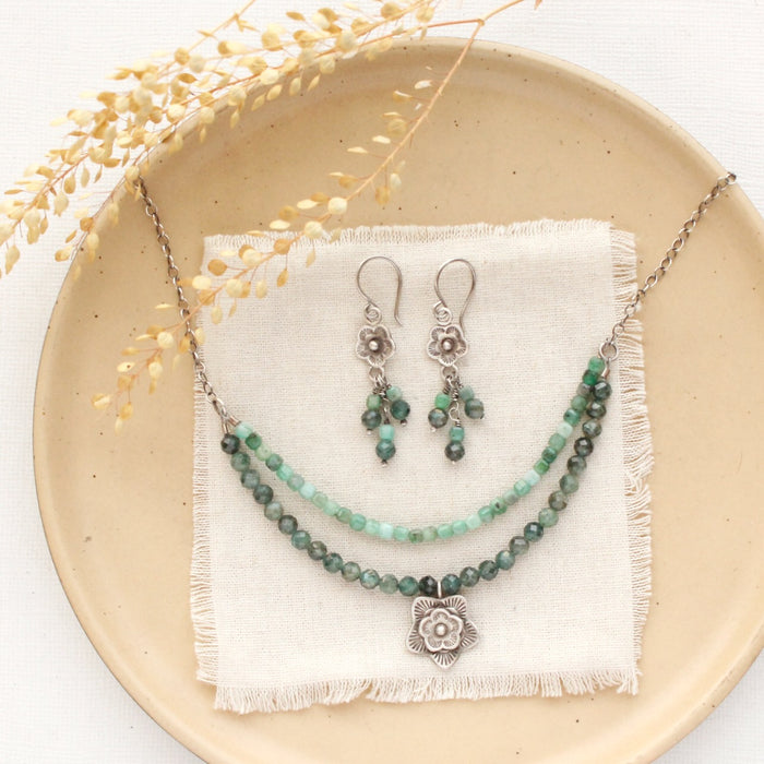 Layered Cactus Flower Grove Necklace