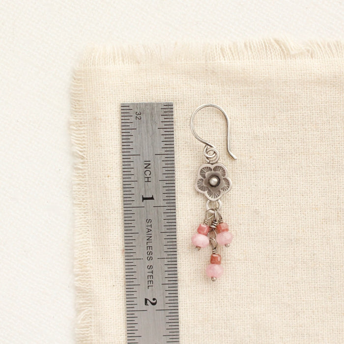 Cotton Candy Cactus Flower Dangle Earrings