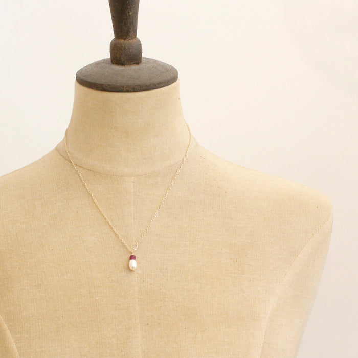 Ruby & Pearl Necklace