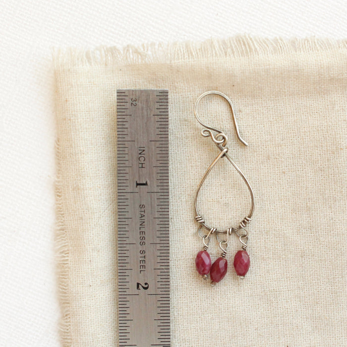 Ruby Chandelier Teardrop Earrings