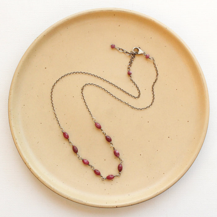 Wrapped Ruby Necklace