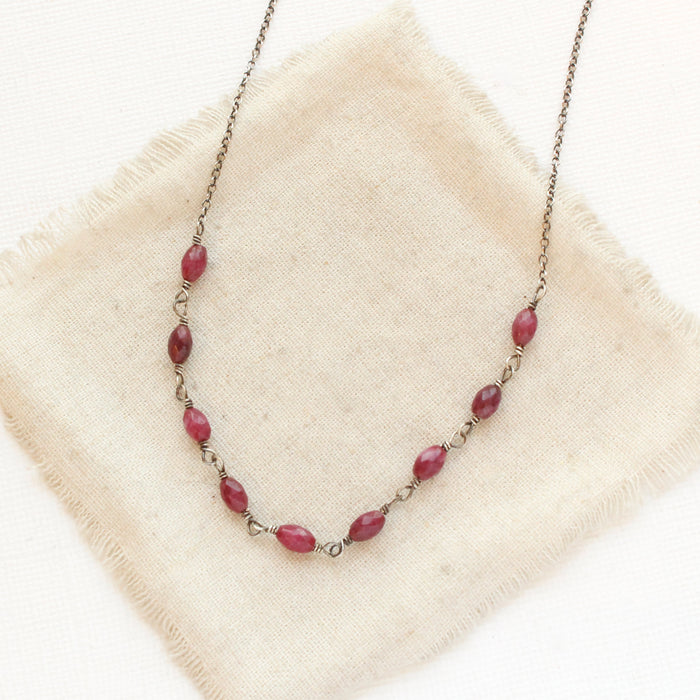 Wrapped Ruby Necklace