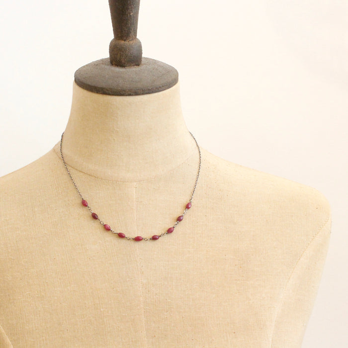 Wrapped Ruby Necklace