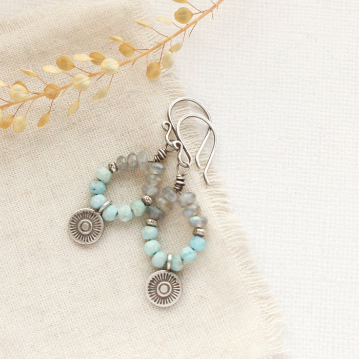 Talara Sun Indigo Hoop Earrings