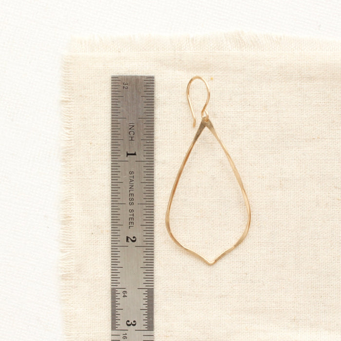 Forged Pointed Gold Fill Hoop Earrings