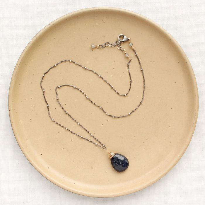 Sapphire Drop Necklace