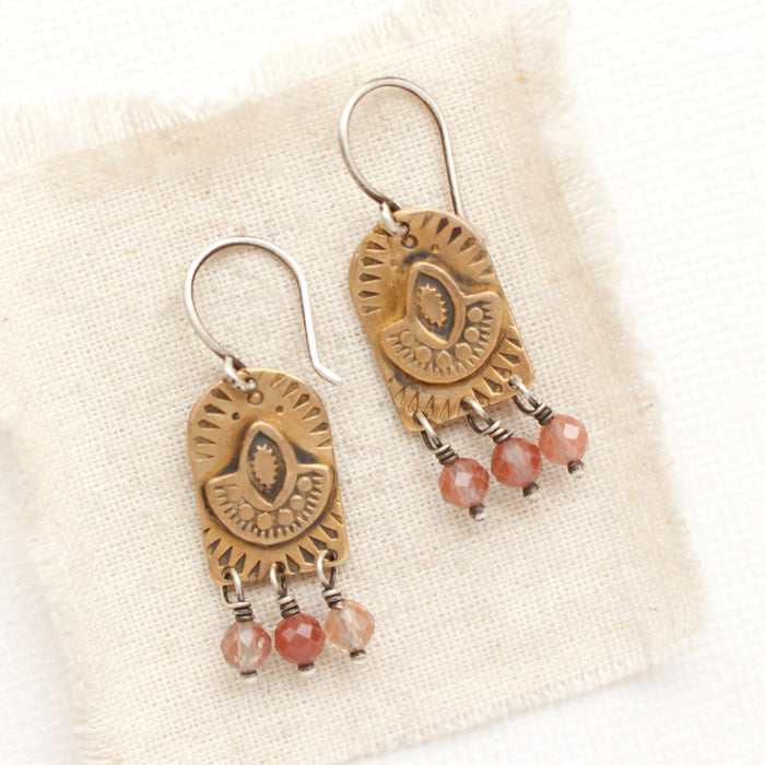 Bronze Wanderer Arch Andesine Earrings