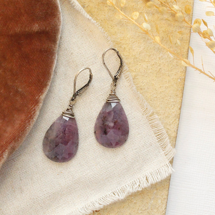 Sapphire Drop Earrings