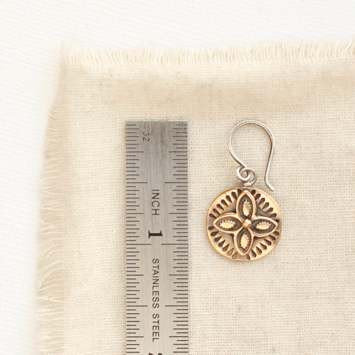 Layered Bronze Wanderer Coin Earrings