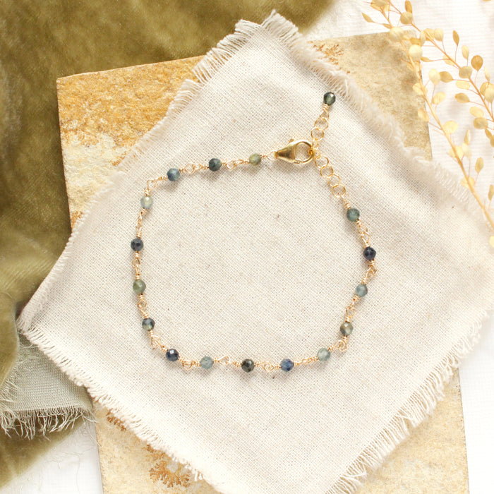 Wrapped Sapphire Gold Bracelet