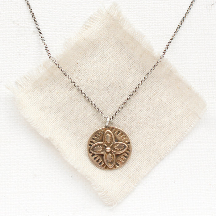 Layered Bronze Wanderer Coin Necklace