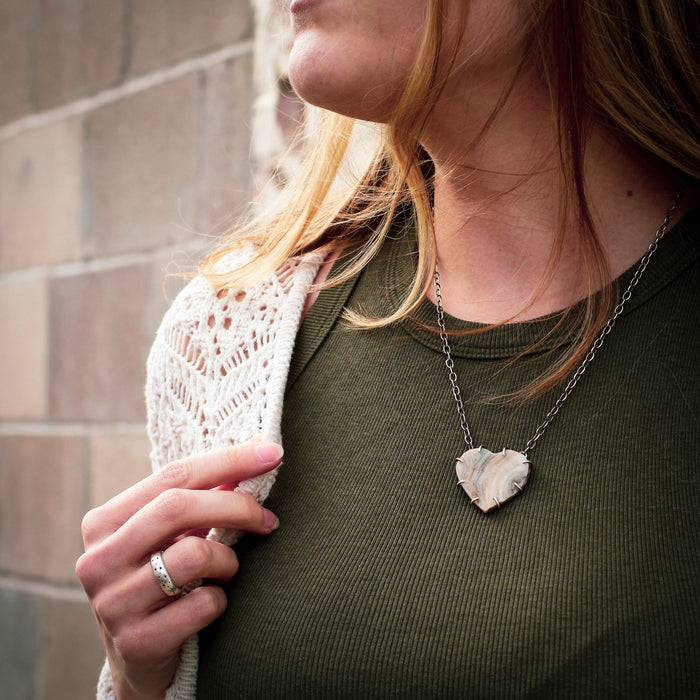 Druzy Heart Necklace