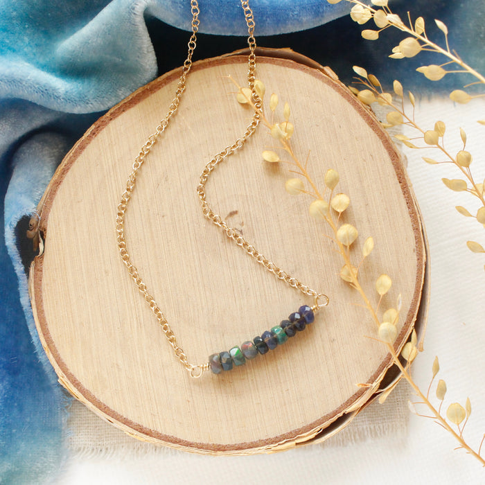 Black Ethiopian Bar Necklace