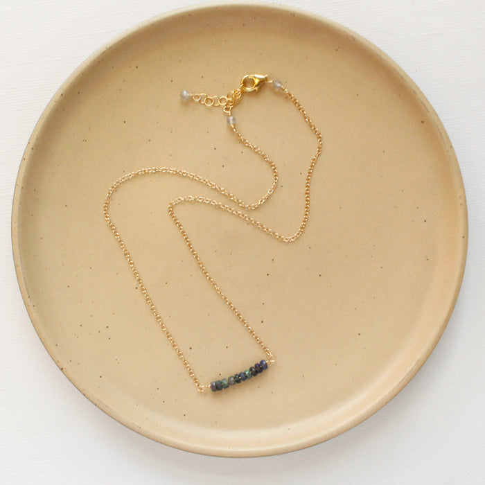 Black Ethiopian Bar Necklace