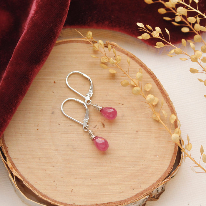 Little Ruby Drop Earrings