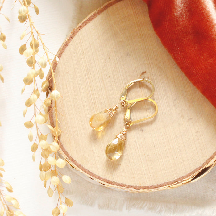 Citrine Drop Earrings