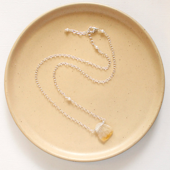 Citrine Slice Necklace