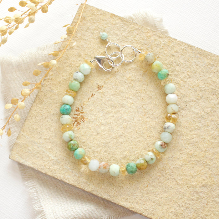Citrine & Chrysoprase Bracelet