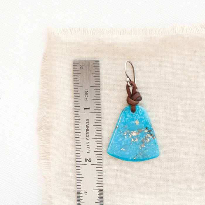 Campitos Turquoise Slice Earrings