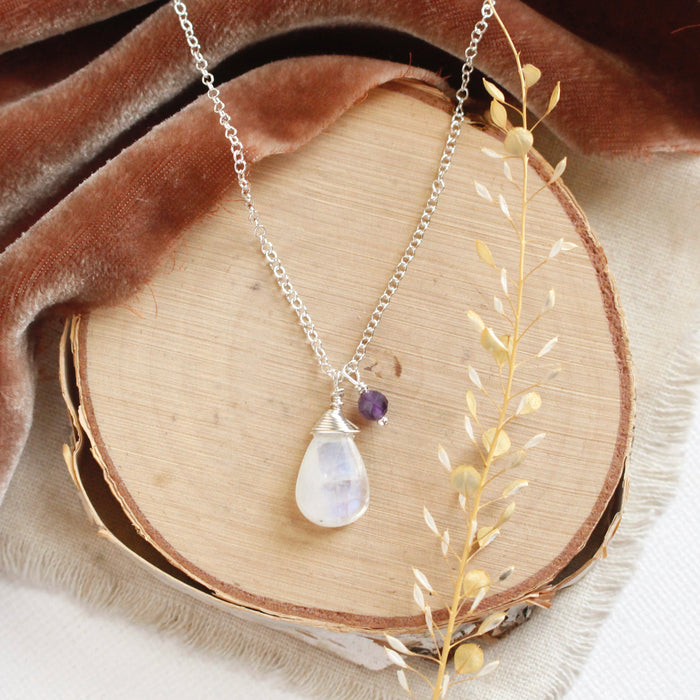 Moonstone & Amethyst Necklace