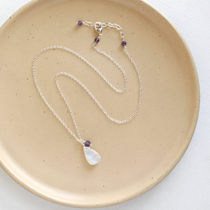Moonstone & Amethyst Necklace