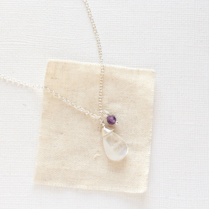 Moonstone & Amethyst Necklace