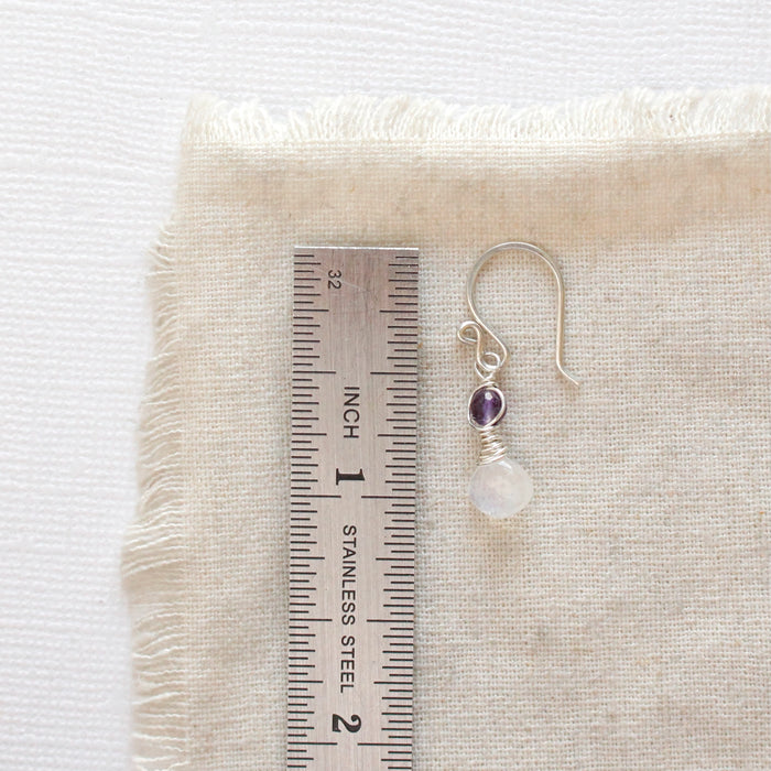 Amethyst & Moonstone Earrings