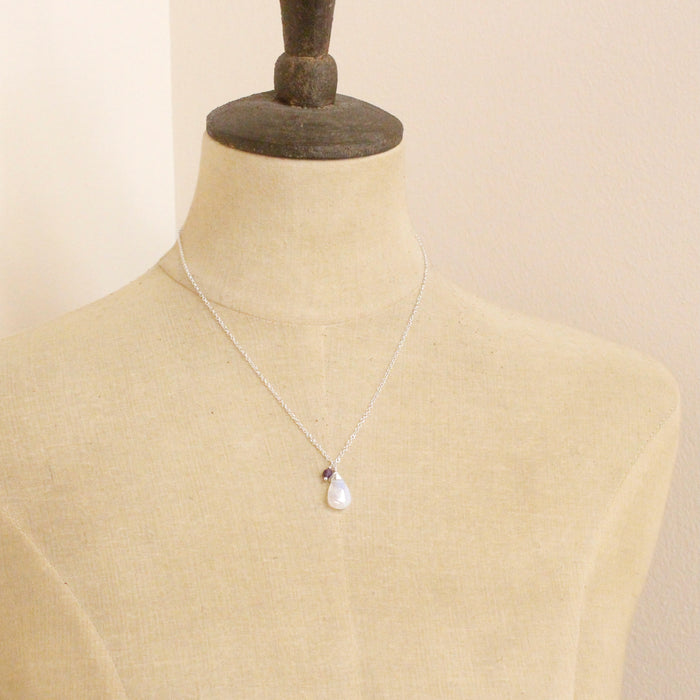 Moonstone & Amethyst Necklace