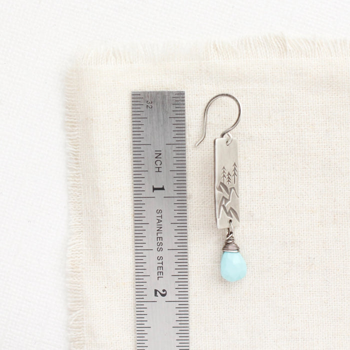 Mountain Bar Turquoise Drop Earrings