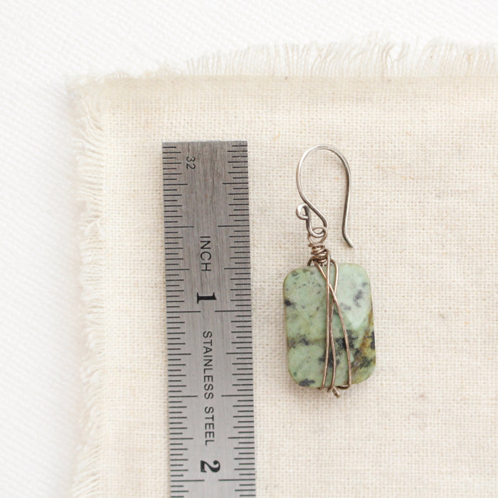 Wrapped African Jasper Earrings