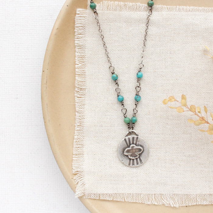 Turquoise Wrapped Soar Necklace