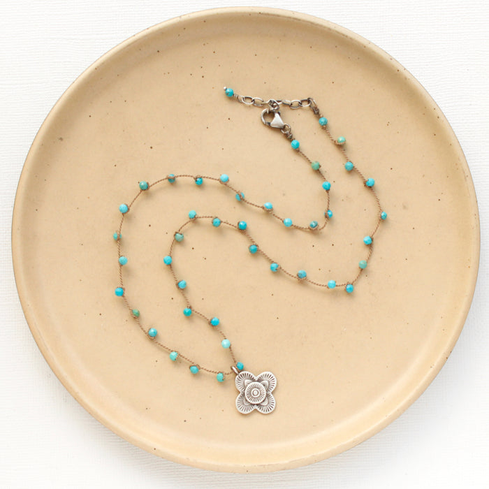 Knotted Layered Talara Turquoise Necklace