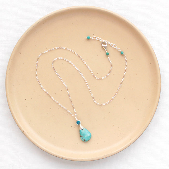 Apatite & Turquoise Drop Necklace