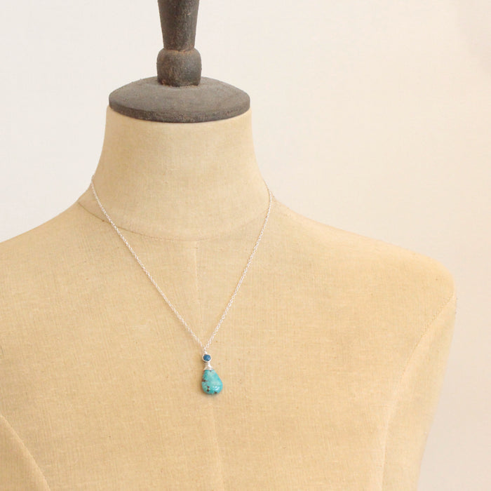 Apatite & Turquoise Drop Necklace