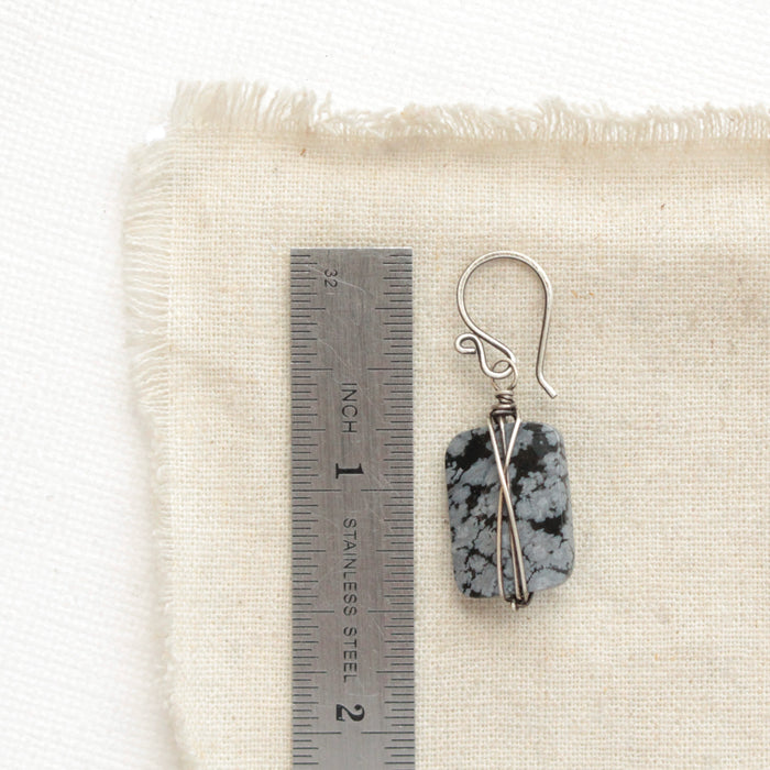 Snowflake Obsidian Earrings