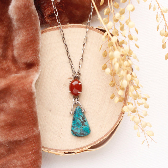 Turquoise & Carnelian Necklace