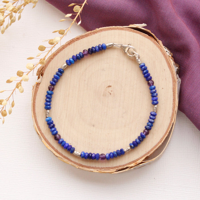 Lapis & Amethyst Bracelet