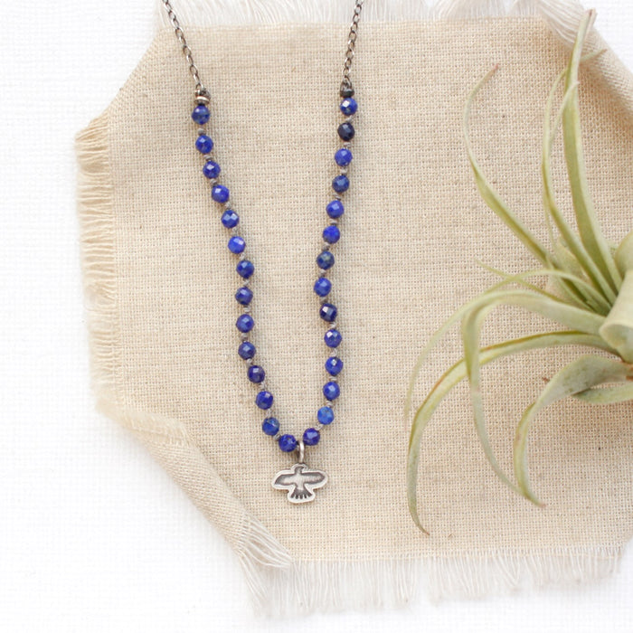 Knotted Lapis Soar Necklace