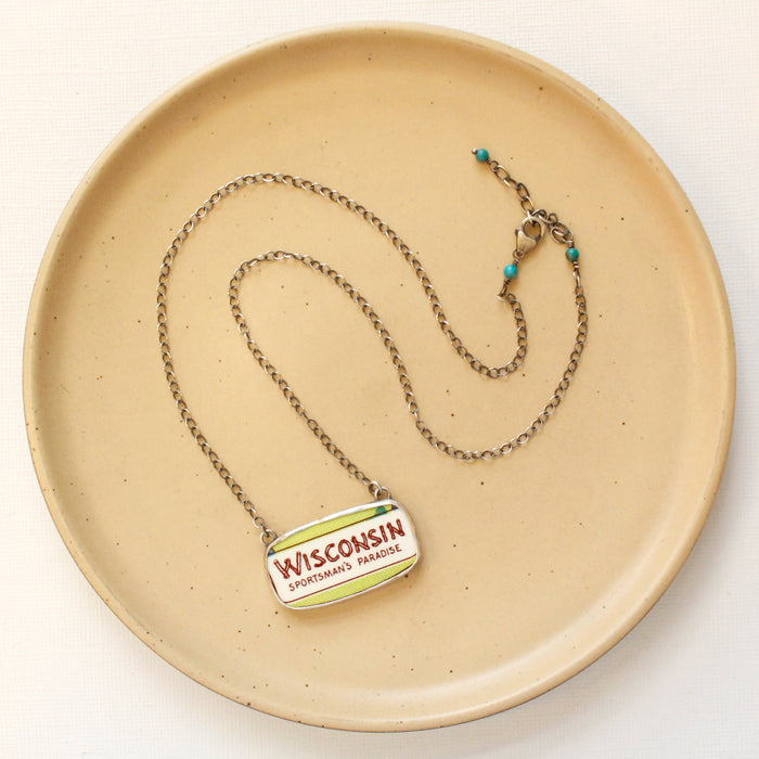 Wisconsin Bar Necklace