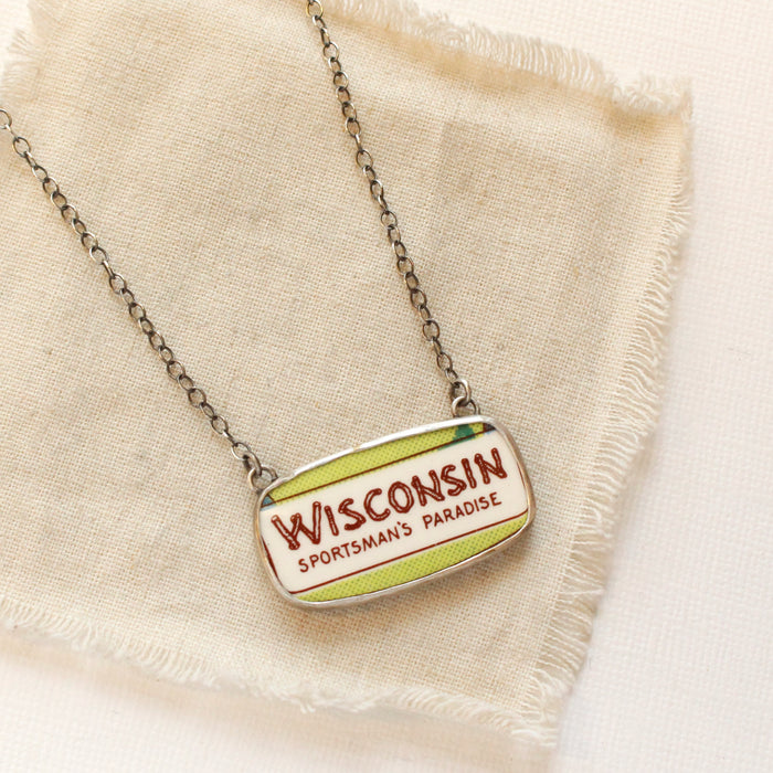 Wisconsin Bar Necklace