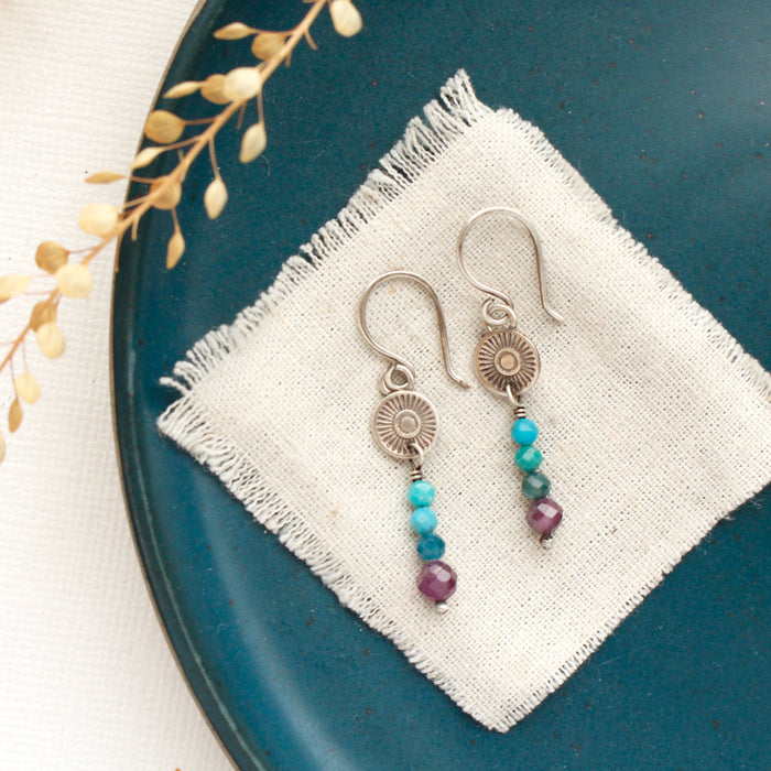 Talara Sun Stacked Lagoon Earrings