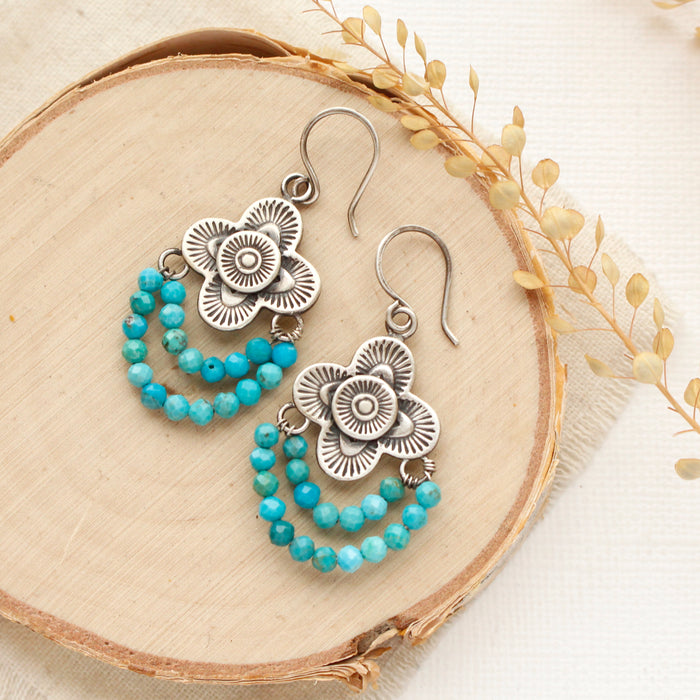 Layered Talara Turquoise Drape Earrings