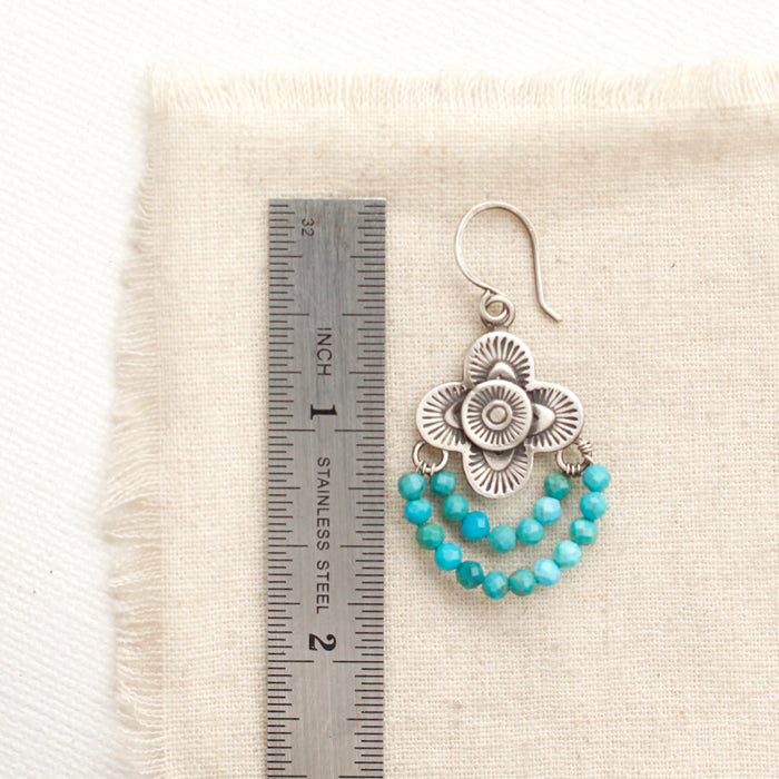 Layered Talara Turquoise Drape Earrings