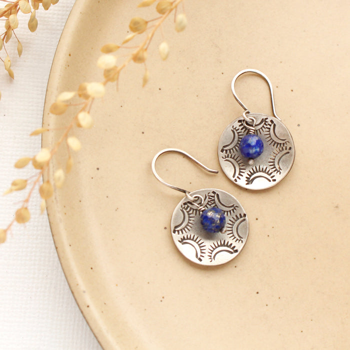 Lapis Jolie Cupped Earrings