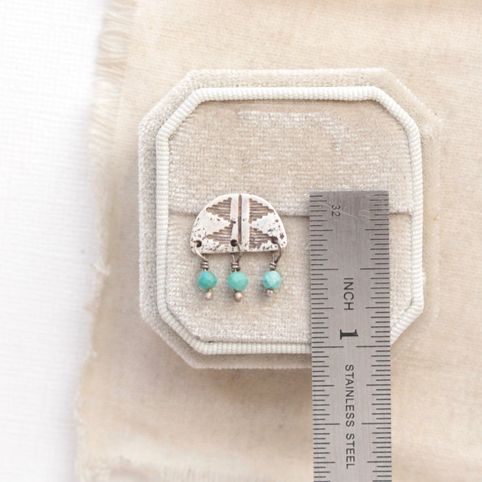 Pakal Turquoise Fringe Post Earrings