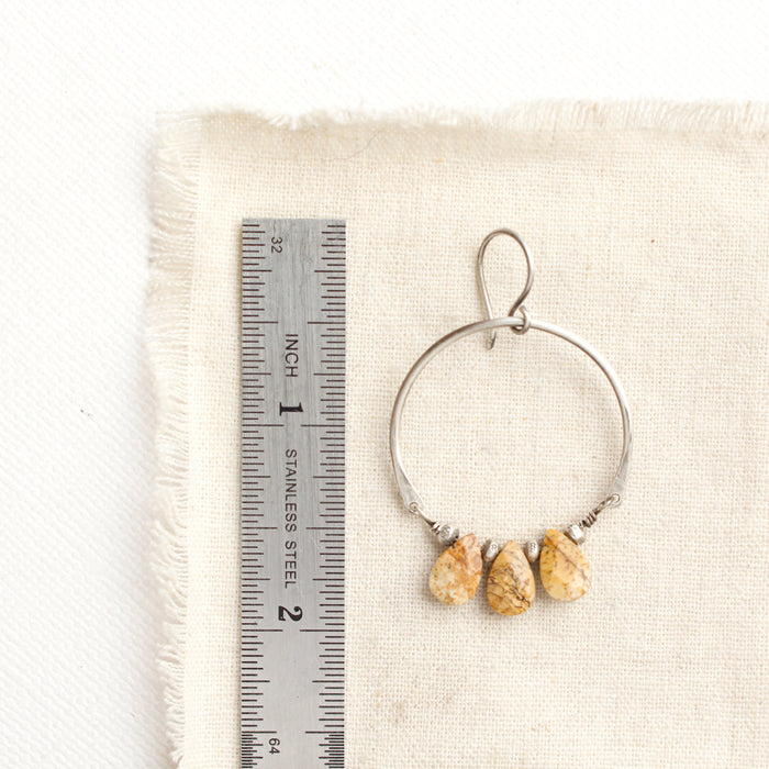 Picture Jasper Trio Hoop Earrings