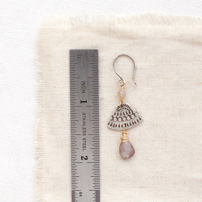 Asmi Triangle Garnet Drop Necklace
